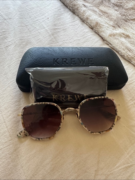 KREWE Pascal Sunglasses, Confetti frame with Brown Gradient Lenses